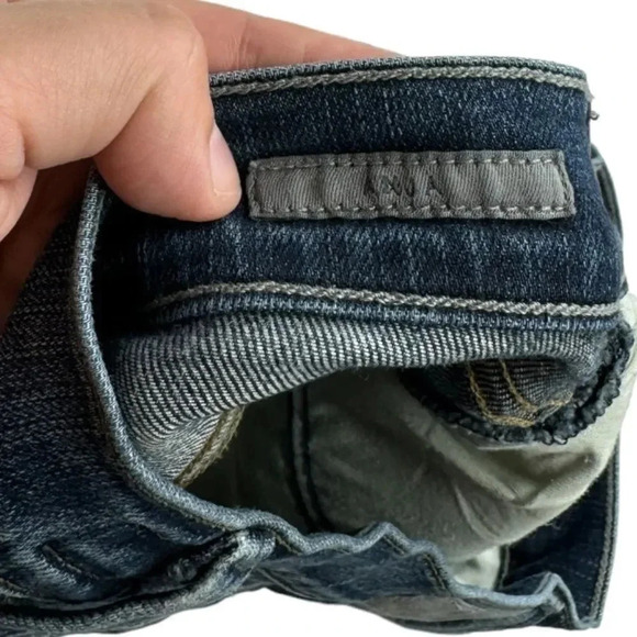 Agolde Anja Frayed Cutoff High Rise Denim Jean Shorts - Picture 4 of 11